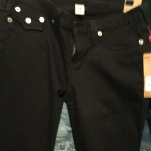 True Religion Black Cargo Pocket Skinny Jeans NWT